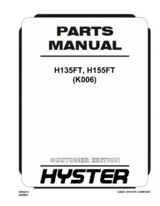 Hyster H135FT H155FT (K006) Forklift Parts Manual 4053213 - 2021 PDF