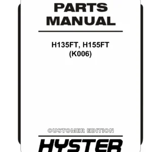Hyster H135FT H155FT (K006) Forklift Parts Manual 4053213 - 2021 PDF