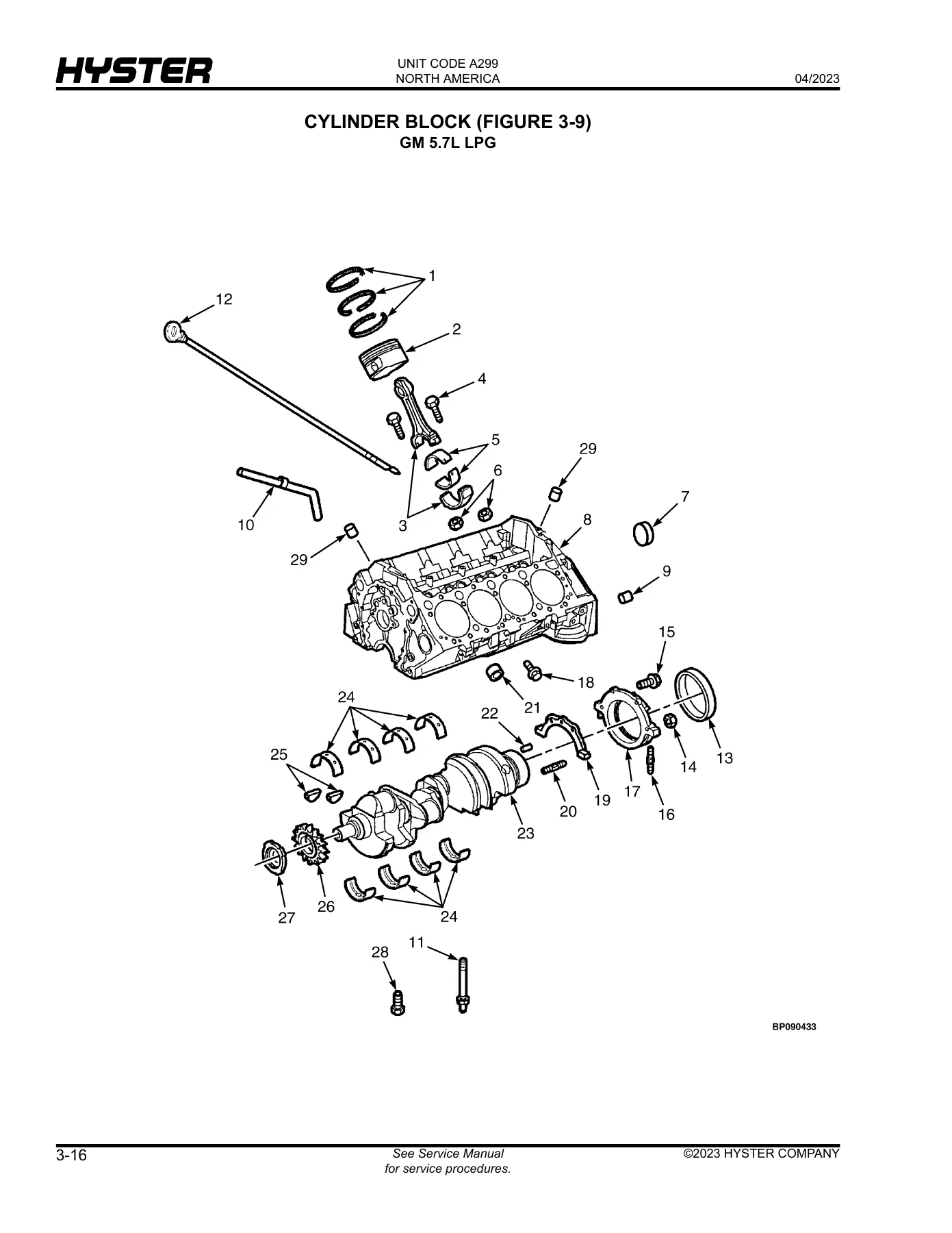 Hyster H170FT H175FT36 H190FT A299 Forklift Parts Manual 4000501 2023 - Image 3