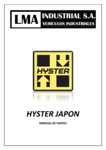 Hyster H2.0-H3.5TX Japan Models Parts Manual - PDF