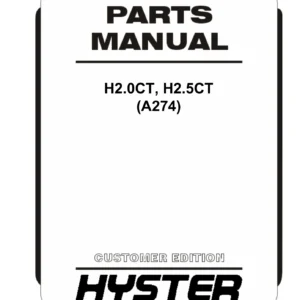 Hyster H2.0CT H2.5CT Forklift Parts Manual 4037188 - PDF Download