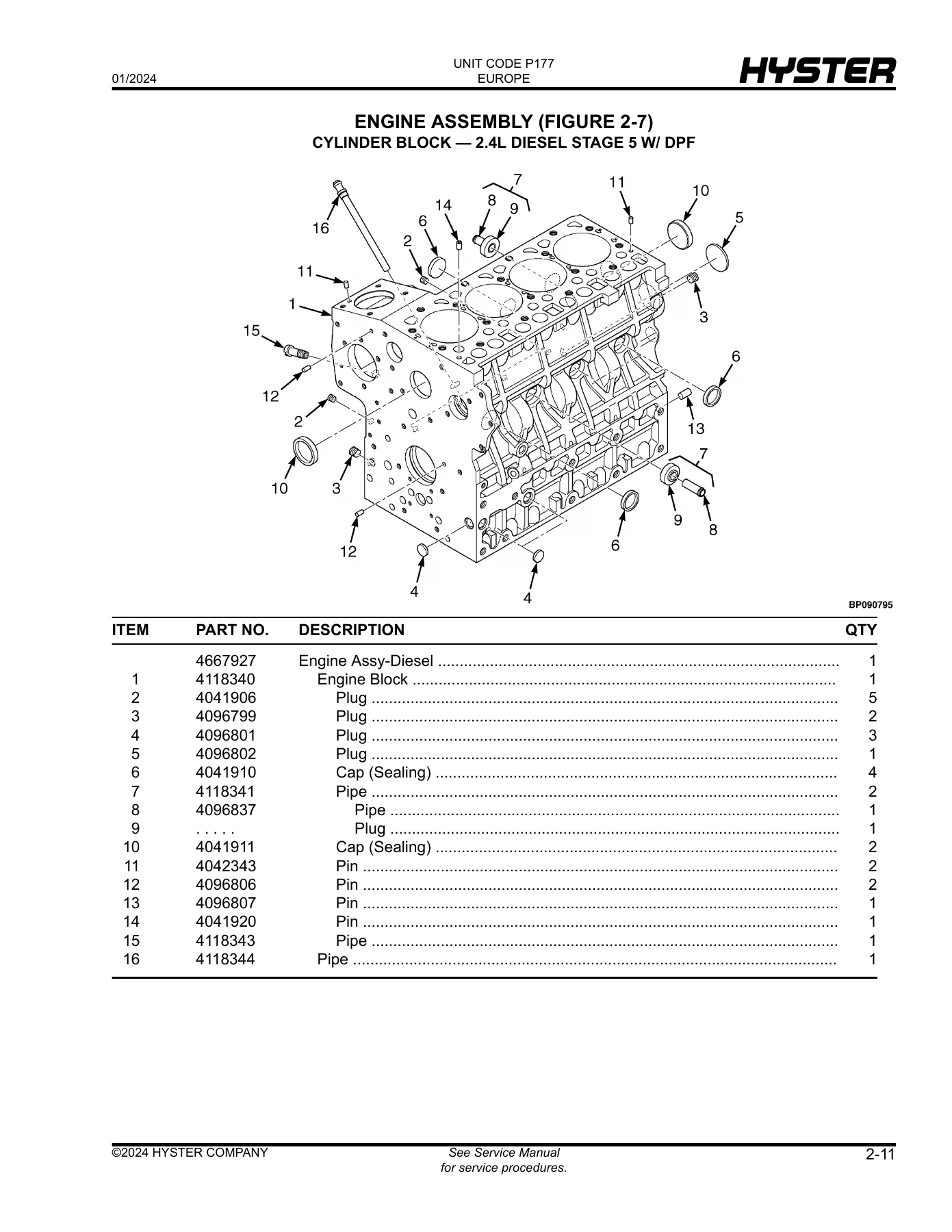 Hyster H2.0FT H2.5FT H3.0FT H3.5FT P177 Forklift Parts Manual 2024 - Image 3