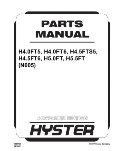 Hyster H4.0FT5-H5.5FT N005 Parts Manual 2007 - Illustrated PDF