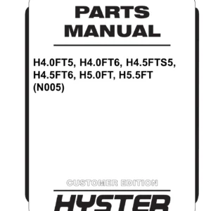 Hyster H4.0FT5-H5.5FT N005 Parts Manual 2007 - Illustrated PDF