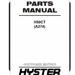 Hyster H50CT (A274) Lift Truck Parts Manual - Mazda LPG & Yanmar Diesel PDF