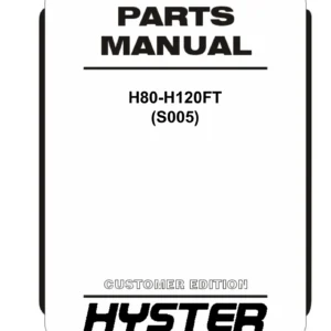 Hyster H80-H120FT S005 Forklift Parts Manual 2021 - Instant PDF Download