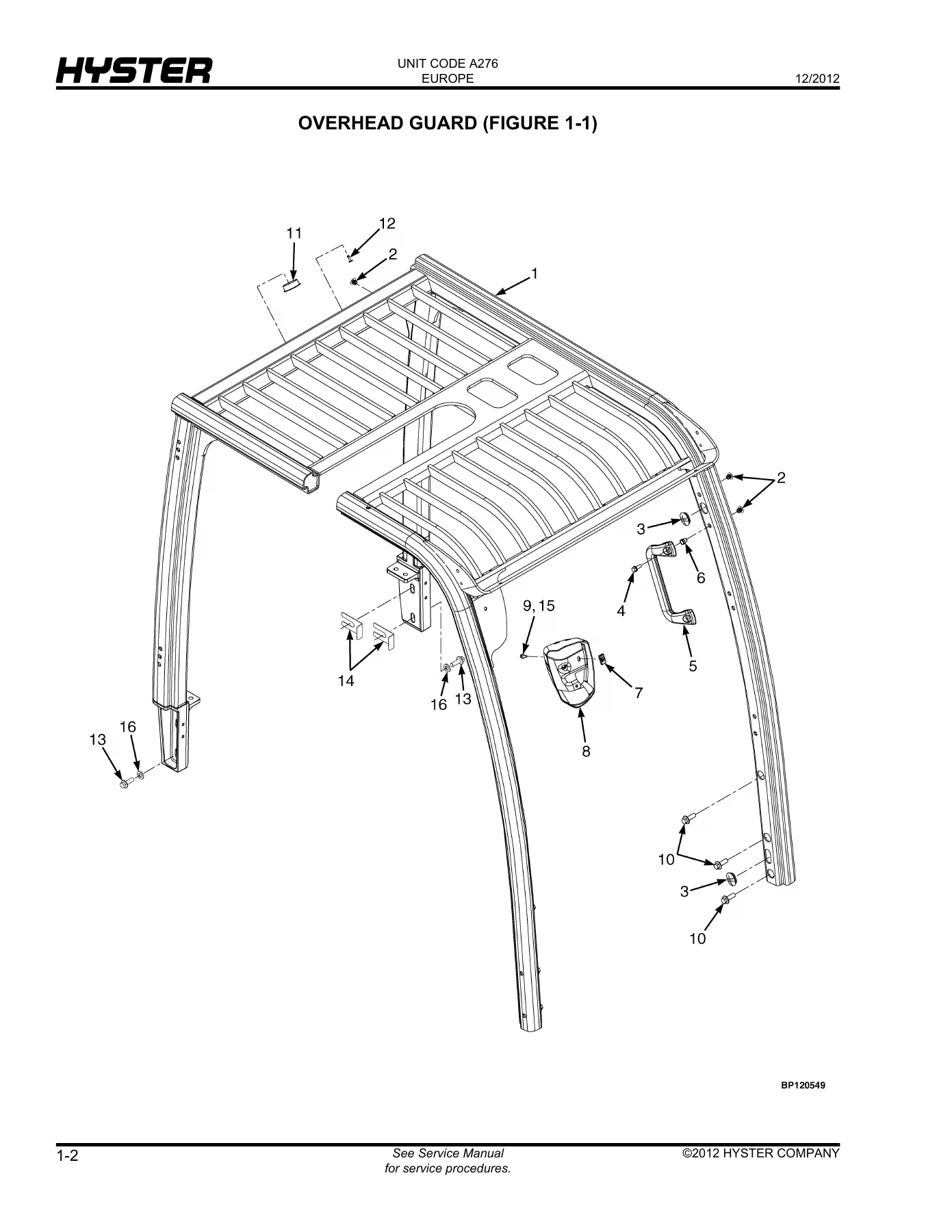 Hyster J2.0XN-J3.5XN A276 Lift Truck Parts Manual 1689122 2012 - Image 2