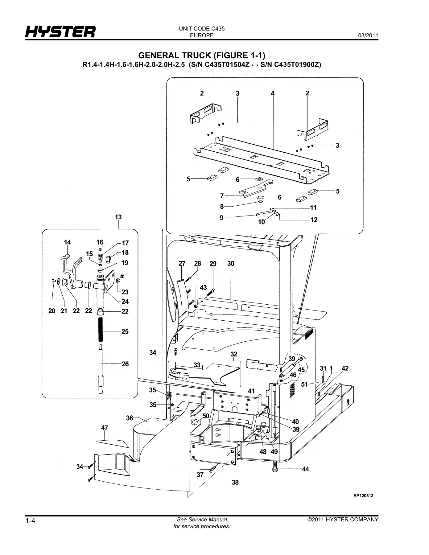 Hyster R1.4-2.5 Reach Trucks Parts Manual 1516862 - Illustrated PDF Parts Catalog - Image 2