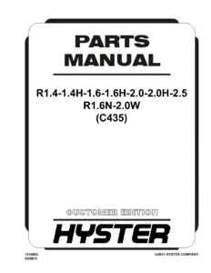 Hyster R1.4-2.5 Reach Trucks Parts Manual 1516862 - Illustrated PDF Parts Catalog