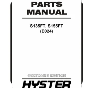 Hyster S135FT & S155FT (E024) Forklift Parts Manual - 2011 PDF Edition