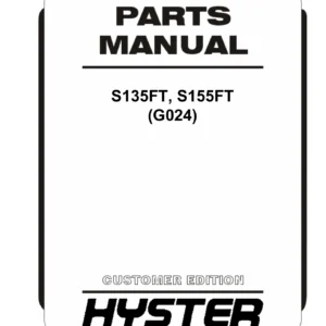 Hyster S135FT S155FT G024 Parts Manual 2017 - 4069483 PDF Download