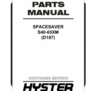 Hyster Spacesaver S40-65XM Forklift Parts Manual 897661 - PDF Download