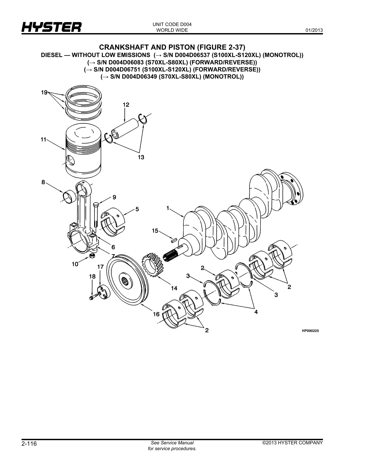 Hyster Spacesaver S70-S120XL Forklift Parts Manual 2013 PDF - 852319 - Image 2