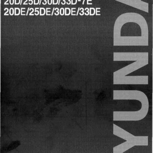 Hyundai 20D-7E 25D-7E 30D-7E 33D-7E Forklift Parts Manual PDF Download