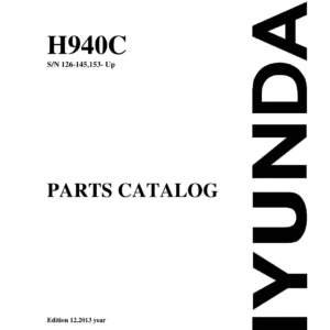 Hyundai H940C Backhoe Loader Parts Catalog 2013 - Serial 126-145, 153-Up PDF