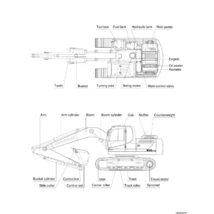 Hyundai R160LC-9 R180LC-9 Crawler Excavator Service Repair Manual - PDF Download