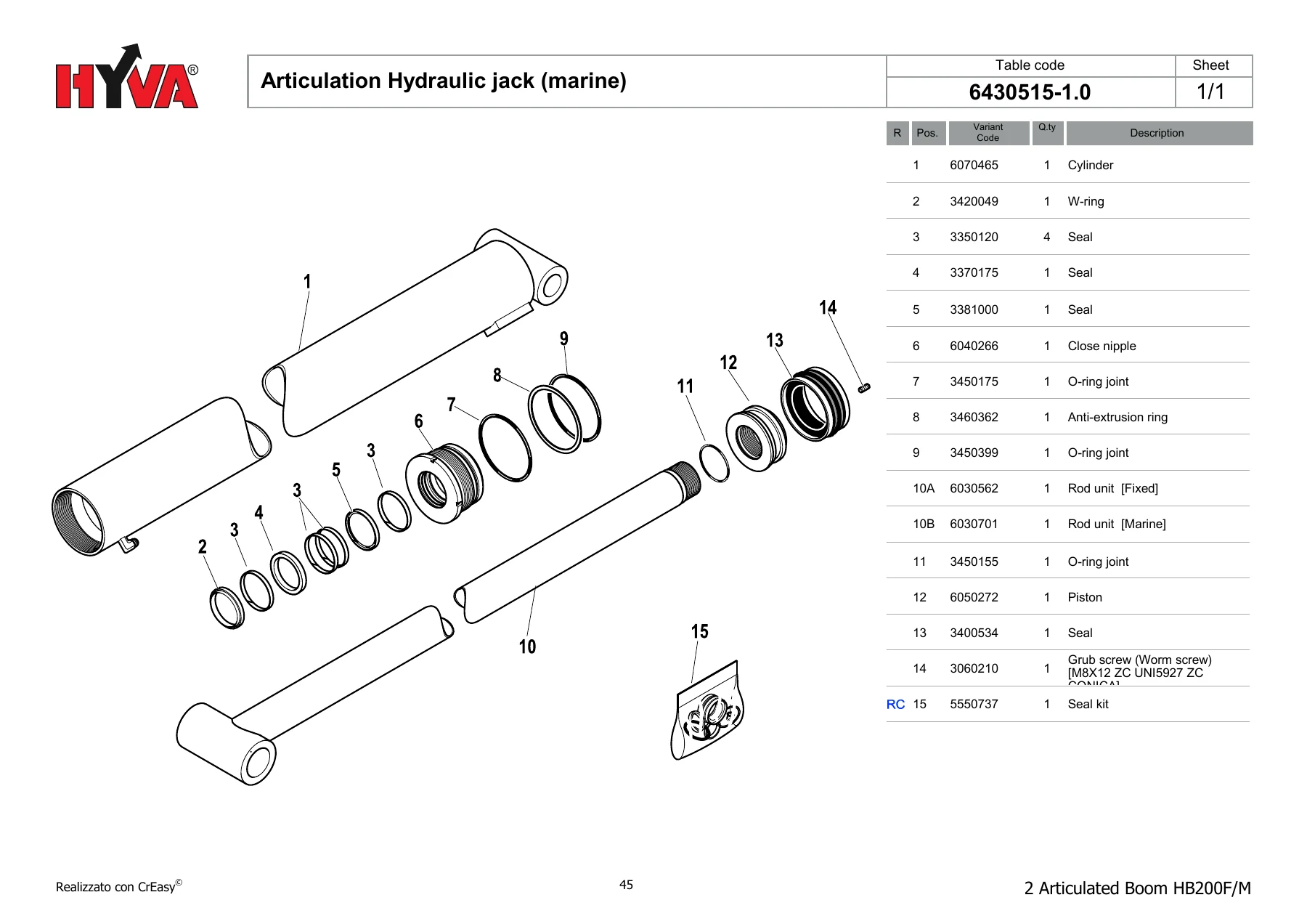 Hyva HB200F/M Articulated Boom Spare Parts Catalogue 7845571.0 - 2019 Edition PDF - Image 3