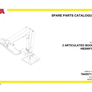 Hyva HB200F/M Articulated Boom Spare Parts Catalogue 7845571.0 - 2019 Edition PDF