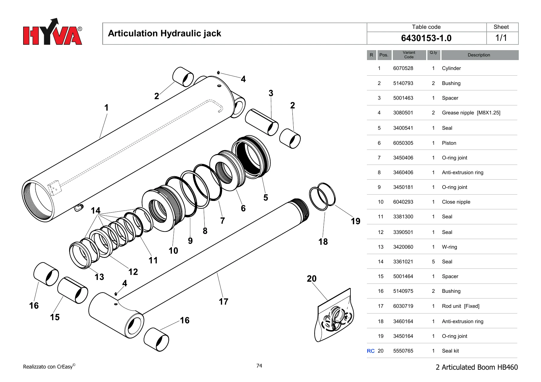 Hyva HB460 Articulated Boom Spare Parts Catalogue - 7880665_H.1 Edition 02/2019 PDF - Image 3