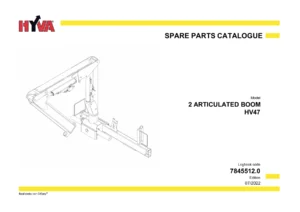 Hyva HV47 Articulated Boom Spare Parts Catalogue – Model 2 Edition 07/2022 PDF