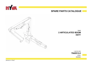 Hyva HV77 Articulated Boom Spare Parts Catalogue 7845513.0 - PDF Parts Manual