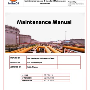 IOT Utkal Paradip BOOT-3 Terminal Mechanical Maintenance Manual & Standard Procedures 2023