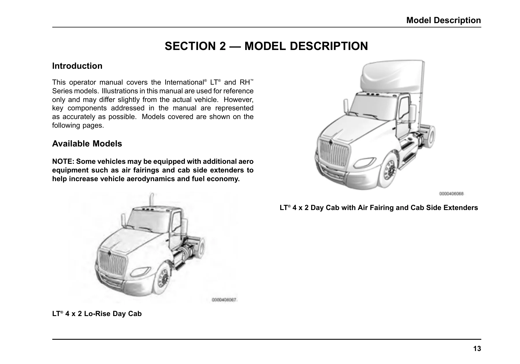 International LT and RH Series Operation and Maintenance Manual 2023 - Image 2