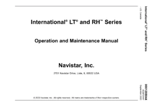 International LT and RH Series Operation and Maintenance Manual 2023