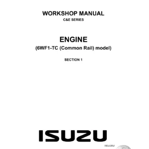 Isuzu C&E Series 6WF1-TC Common Rail Engine Workshop Manual 2006