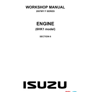 Isuzu F Series 6HK1 Engine Workshop Manual 2007 - Section 6 PDF