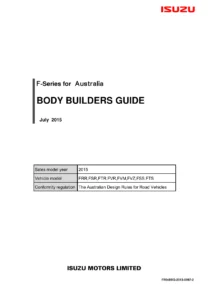 Isuzu F-Series Australia Body Builders Guide 2015 - FRR FSR FTR FVR FVM FVZ FSS FTS Cab Chassis Modification Manual