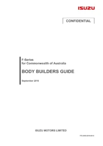 Isuzu F-Series Body Builders Guide 2011 PDF - Cab Chassis Rear Body Mounting Manual