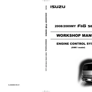 Isuzu F and G Series 6HK1 Engine Control System Workshop Manual 2008-2009