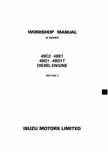Isuzu N Series 4BC2 4BE1 4BD1 4BD1T Diesel Engine Workshop Manual - Section 6 (1985 Onward) PDF