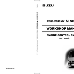 Isuzu N Series 4JJ1 Engine Control System Workshop Manual 2008-2009MY - PDF Download