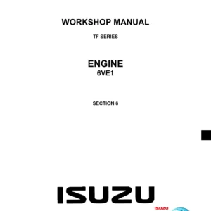 Isuzu TF Series 6VE1 3.5L Engine Workshop Manual Section 6