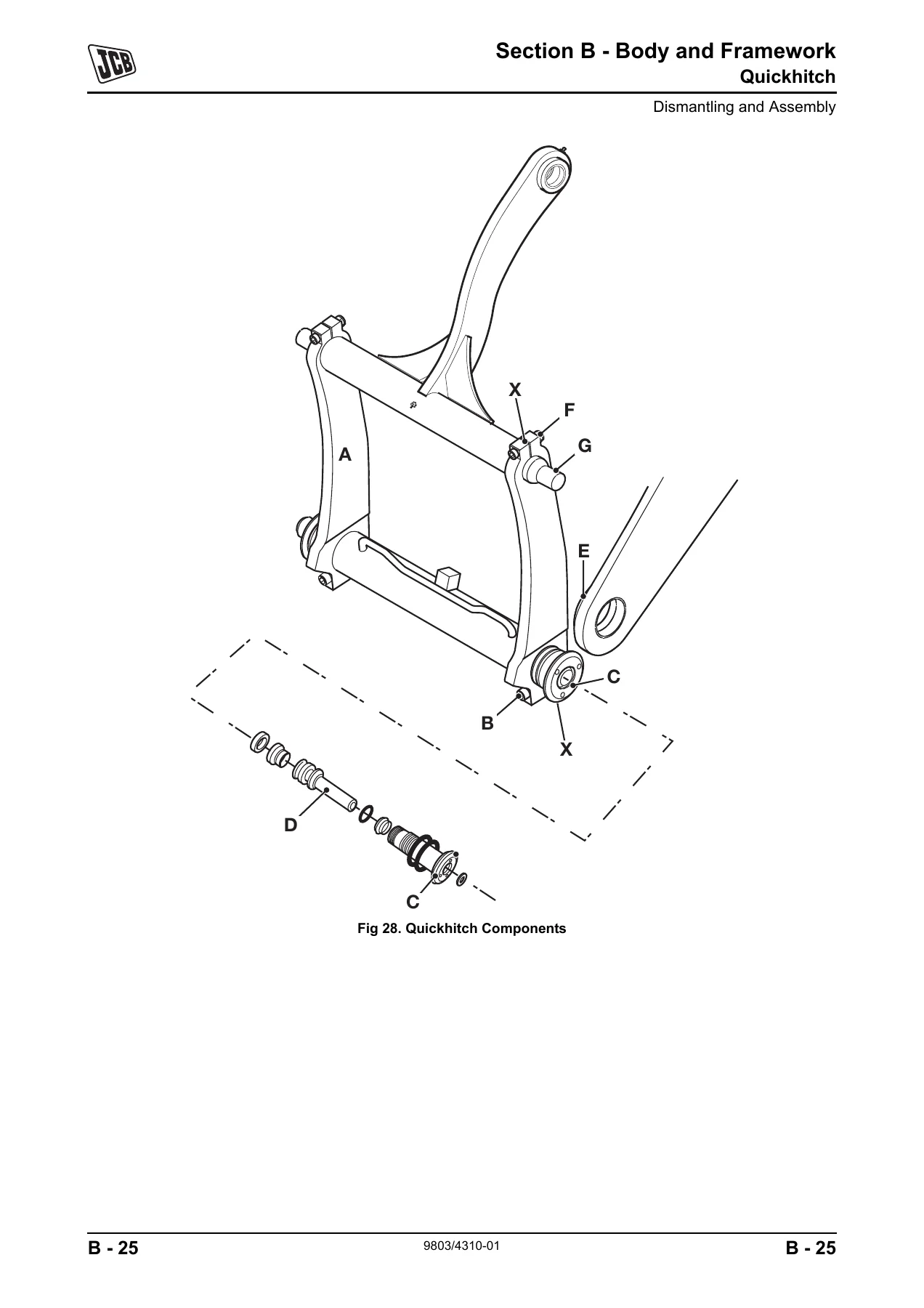 JCB 406 409 Wheeled Loading Shovel Service Manual 9803/4310-05 - Image 3