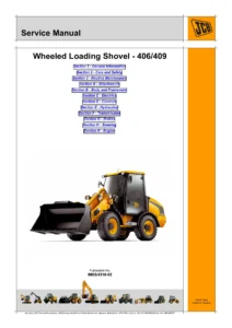JCB 406 409 Wheeled Loading Shovel Service Manual 9803/4310-05