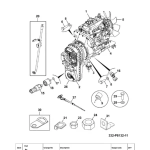 JCB 422ZX Wheel Loader Parts Catalog 9822-0520 Serial 02089665-02090665