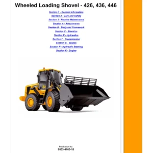 JCB 426, 436, 446 Wheeled Loading Shovel Service Manual PDF
