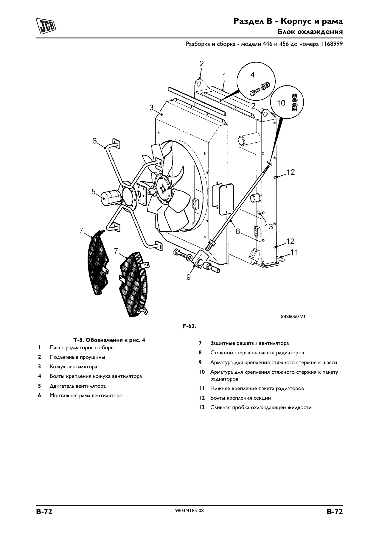 JCB 446, 456 Руководство по обслуживанию и ремонту 9803/4185-10 — PDF - Image 3