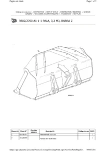 JCB 456 Wheeled Loader Parts Catalogue 9802/2760 - PDF Download