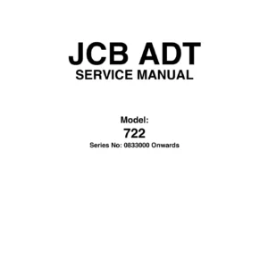 JCB ADT 722 Articulated Dump Truck Service Manual 9803/7170