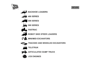 JCB Backhoe Loaders & Equipment Repair Time Schedules - Complete Labor Time Guide PDF