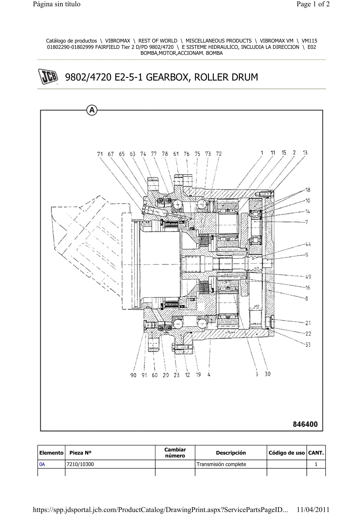 JCB Vibromax VM115 D/PD Fairfield Tier 2 Parts Catalogue 9802/4720 - PDF - Image 3