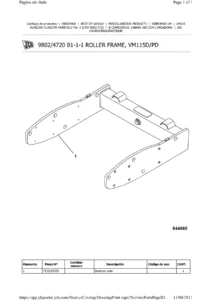 JCB Vibromax VM115 D/PD Fairfield Tier 2 Parts Catalogue 9802/4720 - PDF