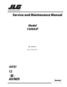JLG 1250AJP Aerial Platform Service and Maintenance Manual - 3121171 Rev S PDF Download