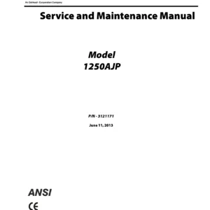 JLG 1250AJP Service and Maintenance Manual 3121171 (2013) - PDF Download