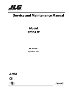 JLG 1250AJP Service and Maintenance Manual 3121171 - PDF Download