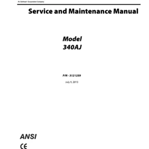 JLG 340AJ Service and Maintenance Manual 2013 - Full Workshop PDF 3121259